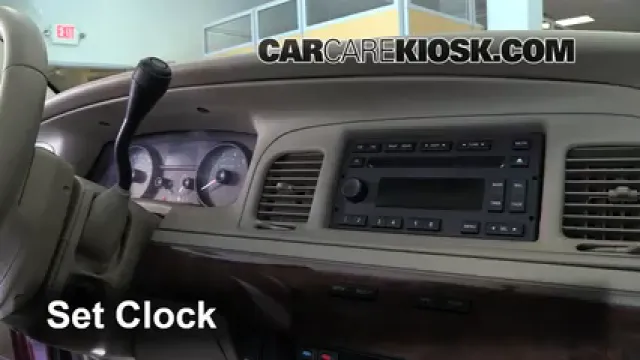 2009 Mercury Grand Marquis LS 4.6L V8 FlexFuel Reloj Fijar hora de reloj